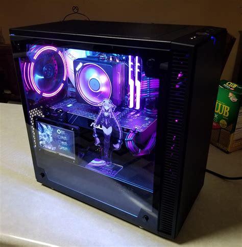 Built a Purple Heart themed PC with a hardware monitor. : r/gamindustri