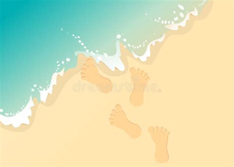 Vector Footprints in the Sand Stock Vector - Illustration of feet, cute: 15061330