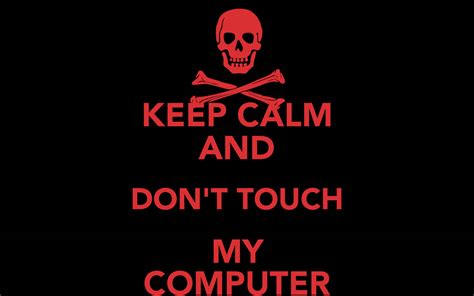 Download Don't Touch My Computer Red Skull Wallpaper | Wallpapers.com