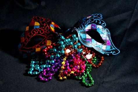 Mardi Gras Beads And Masks Free Stock Photo - Public Domain Pictures