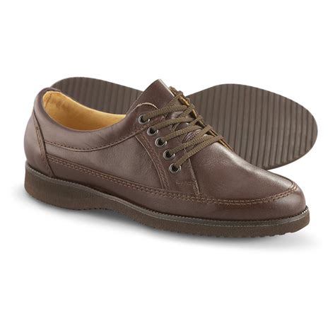 Men's New Czech Leather Work Shoes, Brown - 140455, Combat & Tactical Boots at Sportsman's Guide