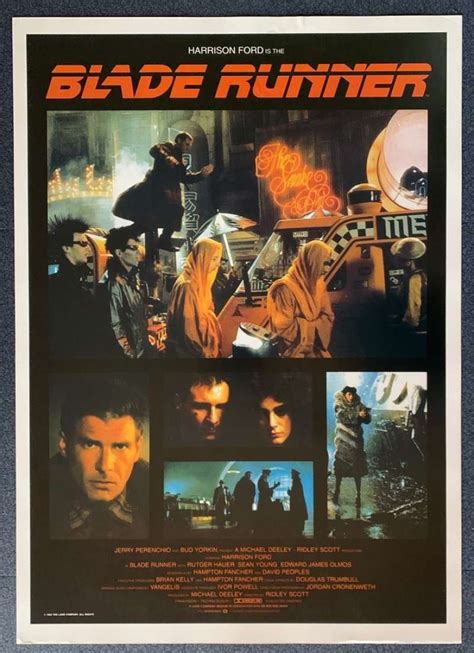 All About Movies - Blade Runner Poster Commercial Reprint 1982 Harrison Ford Ridley Scott