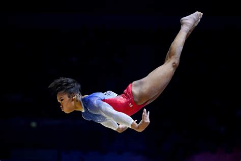 USA gymnast Shilese Jones in action