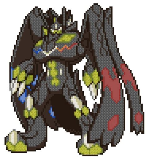 Zygarde 100% | Minecraft pixel art, Pixel art pokemon, Pix art