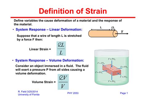 Definition of Strain - University of Florida