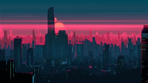 Pink Futuristic City Desktop Wallpapers - Wallpaper Cave