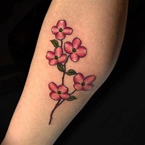 Symbolic and Beautiful Dogwood Flower Tattoo Ideas