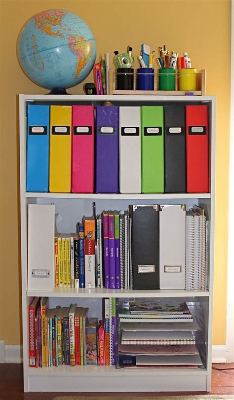 School Station Designate a space in your home or even just a bookshelf ...