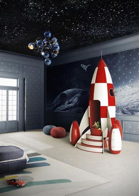 42 + Lovely Bedroom Boy Design Ideas (With images) | Space themed bedroom, Kids bedroom design ...