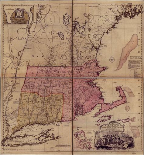 A map of the most inhabited part of New England, containing the provinces of Massachusets Bay ...