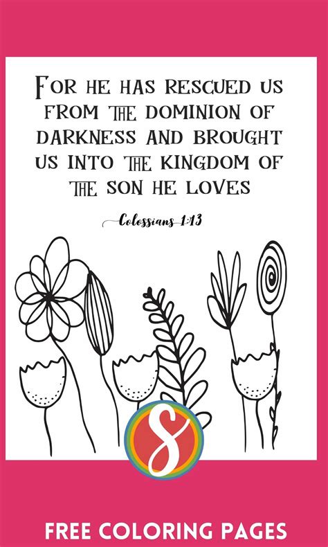 Free Colossians Bible Coloring Pages — Stevie Doodles Free Printable ...