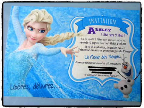 Carte D'invitation Anniversaire Gratuite Reine Des Neiges, Anniversaire... | LisaoycWilson site