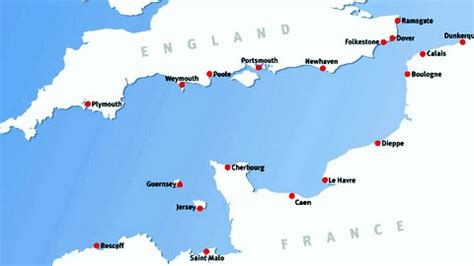 Map Of Ferry Ports In France - Rhea Velvet