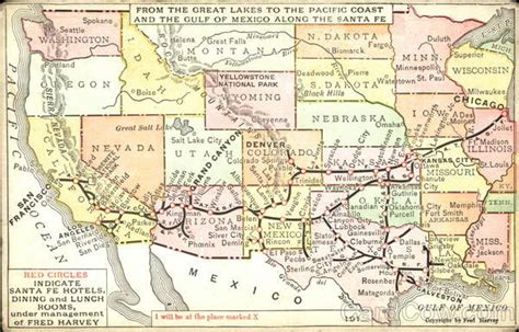 Map of Santa Fe Railroad Maps