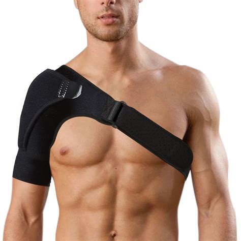 Adjustable Left/Right Shoulder Support Bandage Protector Brace Joint Pain Injury Shoulder Strap ...