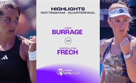 Jodie Burrage vs. Magdalena Frech | 2023 Nottingham Quarterfinal | WTA Match Highlights - VCP Tennis