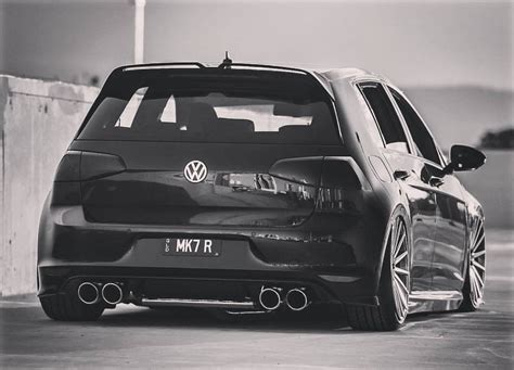 car, Volkswagen Golf Mk7, Stance, Tuning, Lowered, German Cars, Monochrome, Vehicle, Golf VII ...