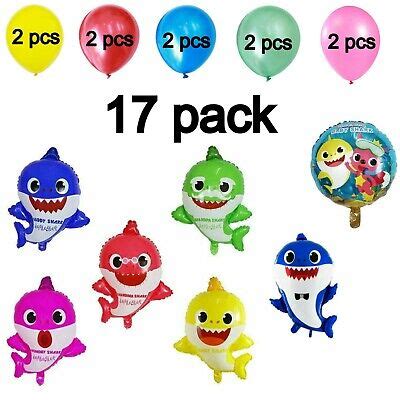 Baby Shark Balloons / Latex Balloons Party Decor Foil Balloons Birthday Party | eBay