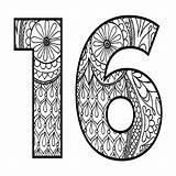 The Number 16 Colouring Pages Sketch Coloring Page sketch template