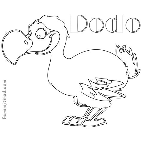 Printable Dodo Coloring Pages PDF - Free Coloring Sheets | Bird coloring pages, Dinosaur ...