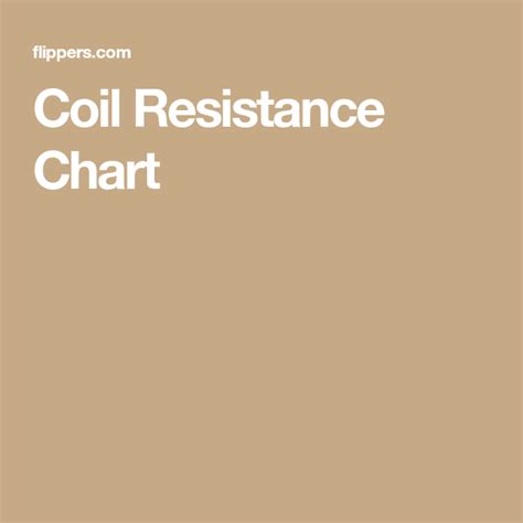 Coil Resistance Chart