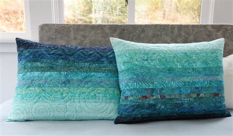 Turquoise Blue Quilted Pillow Shams - Choose Your Size - Made to Order