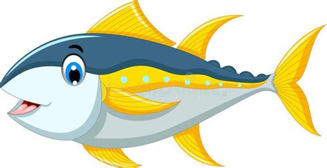 Cute tuna fish cartoon stock illustration. Illustration of isolate ...