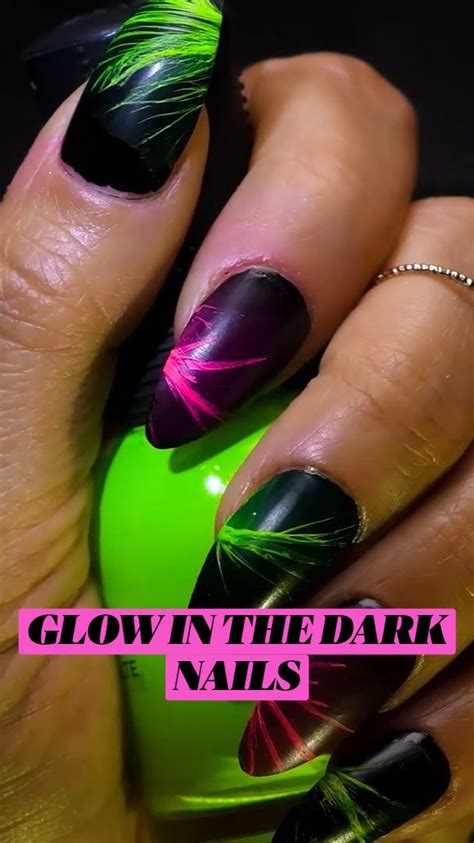 GLOW IN THE DARK NAILS | Gel nails, Nail art, Diy nails