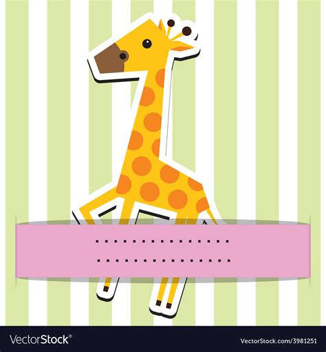 A cute giraffe Royalty Free Vector Image - VectorStock