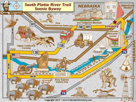 South Platte River Trail Scenic Byway Map | Colorado Vacation Directory ...