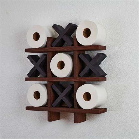 tic tac toe toilet paper holder | Interior Design Ideas