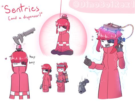 More anime sentry doodles (and a dispenser!) : tf2