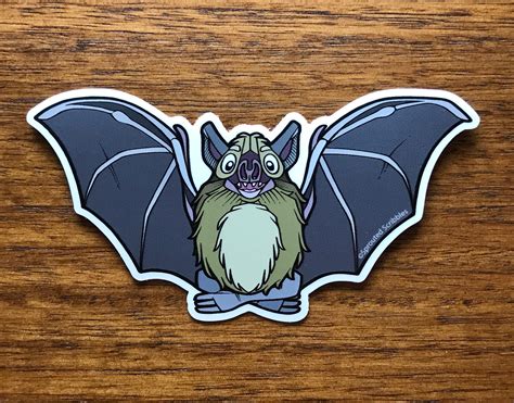 Happy Bat Sticker 4.5 11.4cm Funny Cute Animal | Etsy