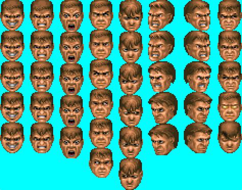 doomguy hud status faces without blood and gore effects - Doom General Discussion - Doomworld