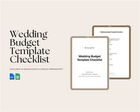 Free Wedding Budget Template Checklist and Spreadsheet - Plan In Love
