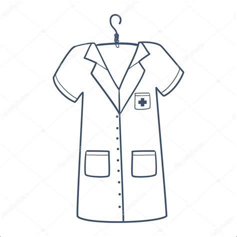 Nurse or doctor uniform isolated on white. — Stock Vector © Chuhail ...