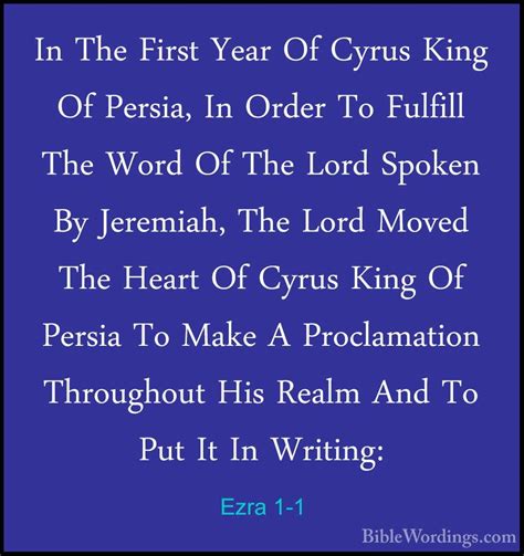 Ezra 1 - Holy Bible English - BibleWordings.com