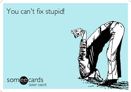 You can't fix stupid! | Workplace Ecard