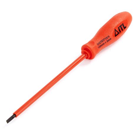 Insulated terminal screwdriver, flat blade, 3mm x 100mm | AUS