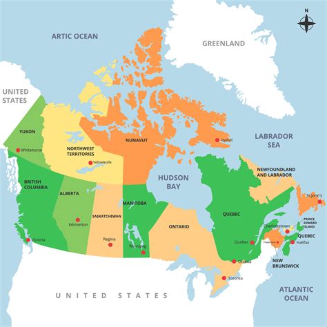 Detailed Canada Map 22663391 Vector Art at Vecteezy