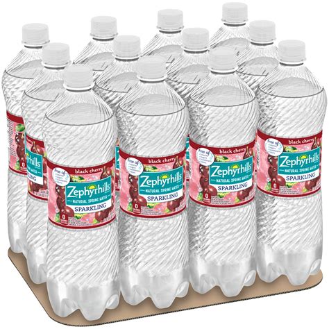 Zephyrhills Sparkling Water, Black Cherry, 33.8 oz. Bottles (Pack of 12 ...