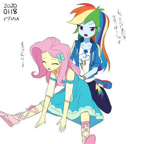 Fluttershy And Rainbow Dash Anime