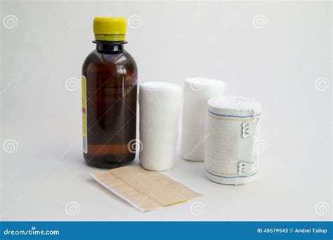 Bandage first aid kit stock image. Image of important - 40579543