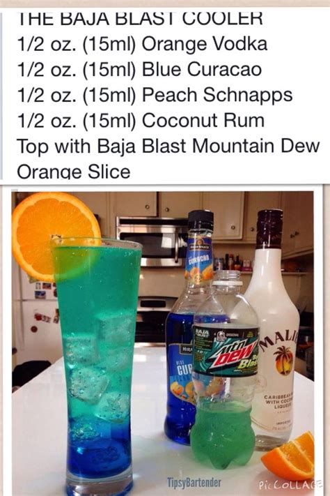 The Baja blast cooler | Drinks alcohol recipes, Alcohol recipes, Drinks