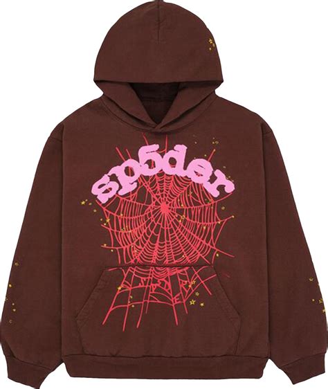 Buy Sp5der Web Hoodie 'Brown' - SP5 8D WEB HBR | GOAT