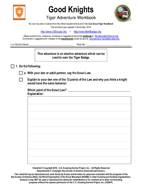 Fillable Online Cub Scout Tiger Handbook Fax Email Print - pdfFiller