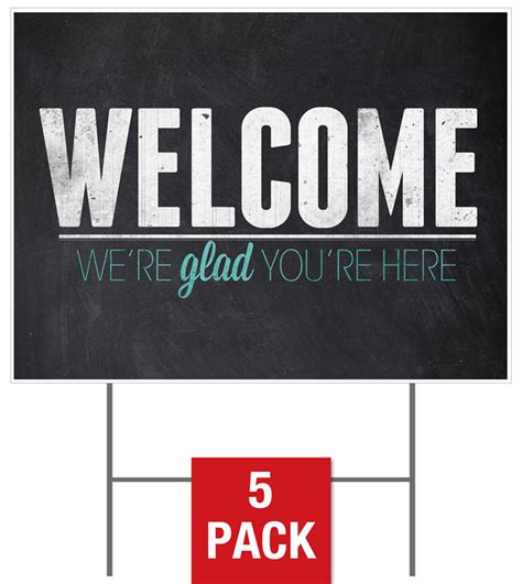 Slate Welcome Yard Sign - Church Banners - Outreach Marketing