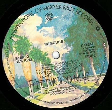 FLEETWOOD MAC Rumours Vinyl Record LP Warner Bros 1977