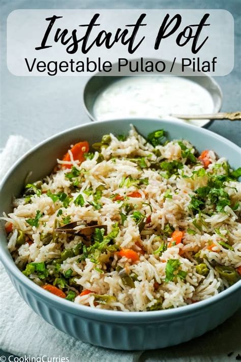 Easy Instant Pot Vegetable Pulao - Cooking Curries