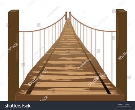 Wooden Bridge Vector Stock Vector (Royalty Free) 1668371 - Shutterstock